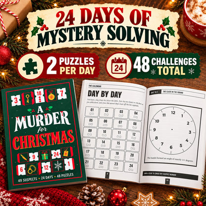 🎄🔍 Christmas Murder Mystery Book — 24 Days to Solve the Crime!