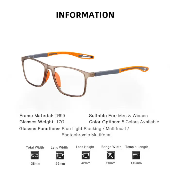 🏆 Smart Adaptive Multifocal Glasses – Progressive Reading Eyewear for Near & Distance Vision