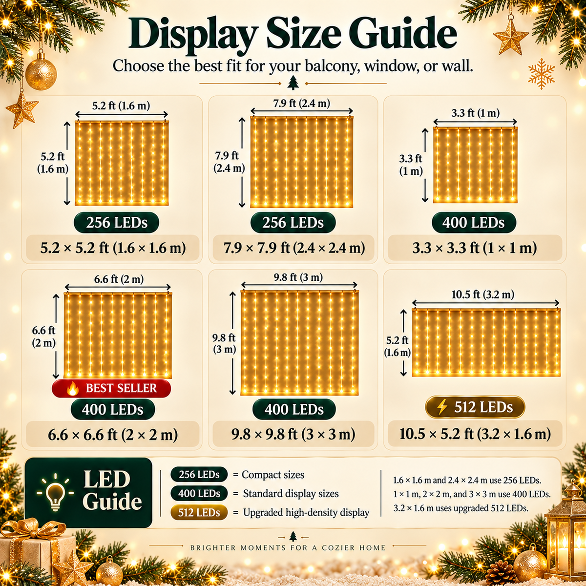 🎅💡GlowCanvas™ Smart Christmas Curtain Lights – App-Controlled DIY Animated LED Display