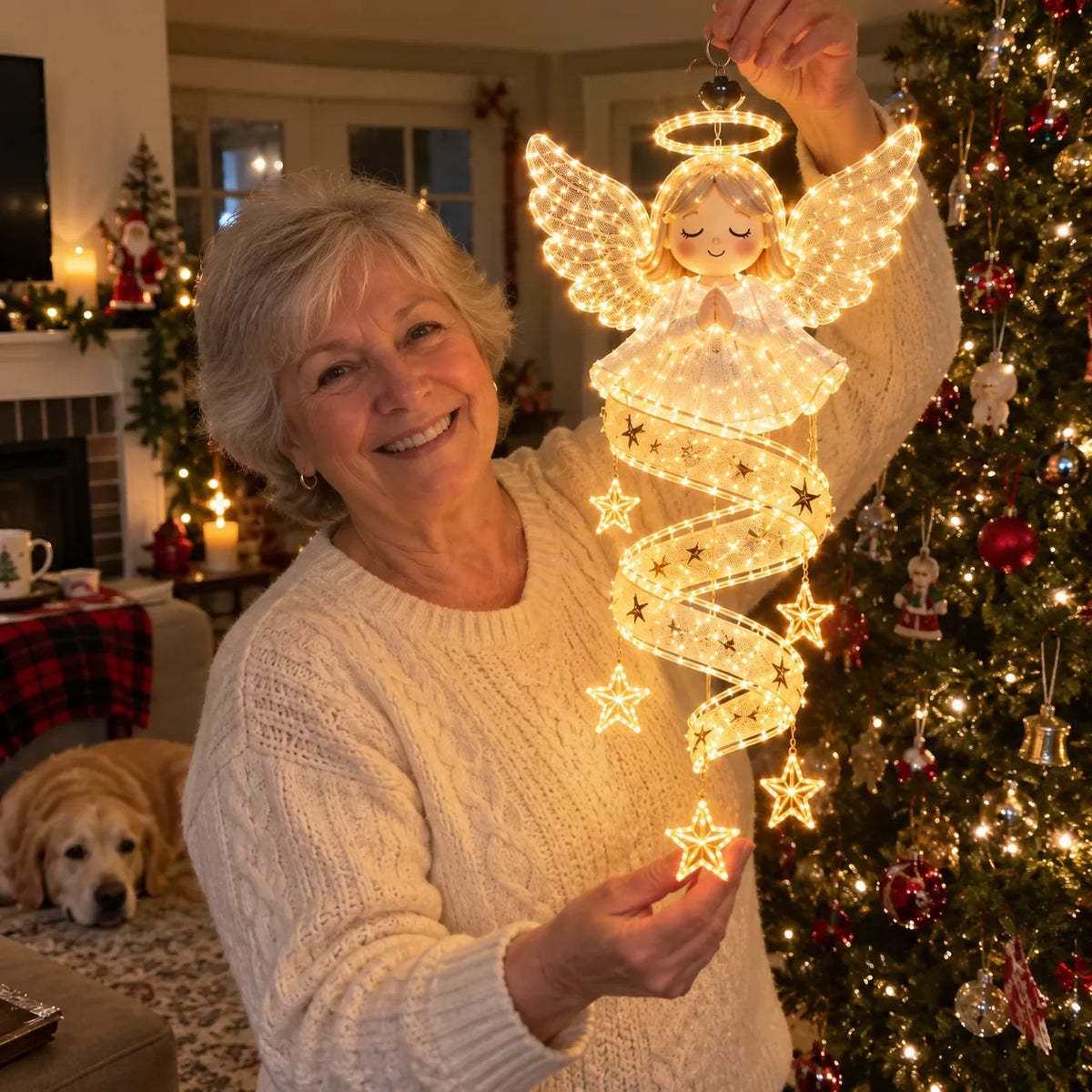 🎅Christmas Magic Spira Hanging LED Light Collection – 9 Festive Designs ✨ | Suspended Glowing Characters with Spiral Lights & Hanging Details for Porches, Windows, Entryways & Holiday Displays