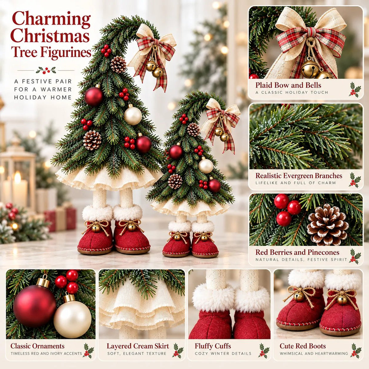 Whimsical Christmas Elf Tree Topper with Red Boots – Bring Holiday Magic Home