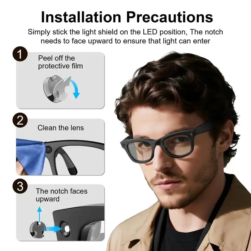 😎 LED Light Blocking Stickers for Smart Glasses