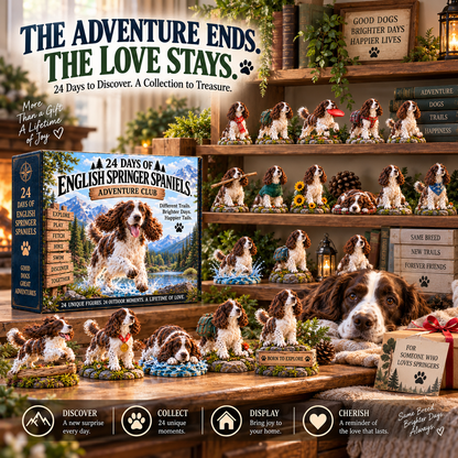 🐕🐾24 Days of English Springer Spaniel Adventures –24 Unique Collectible Dog Figurines