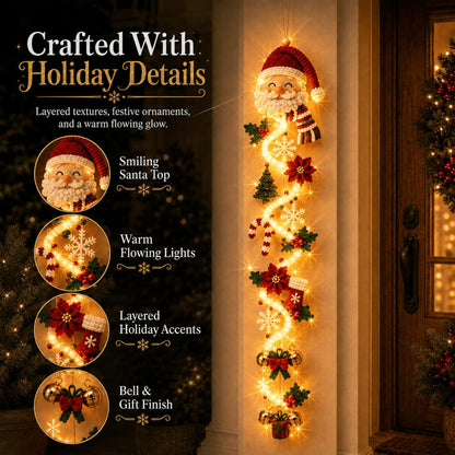 ⏳ Ultimo giorno: 49% DI SCONTO – 🎄 Decorazione natalizia luminosa da porta MerryCascade | 6 design festivi, luce calda, dettagli 3D & decorazione verticale salvaspazio ✨