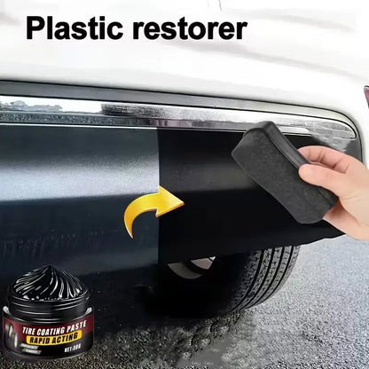 Premium Tire Coating & Trim Restorer: Bring Back the Original Deep Black Shine to Rubber and Plastic