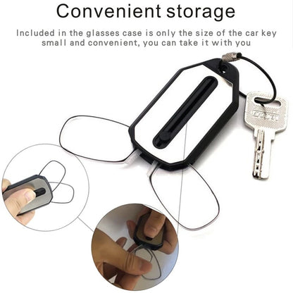 Retractable Nose-Clip Reading Glasses Keychain