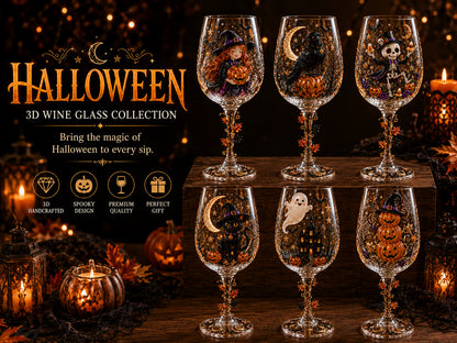 👻🎃Halloween Wine Glass Collection Gift Box Set