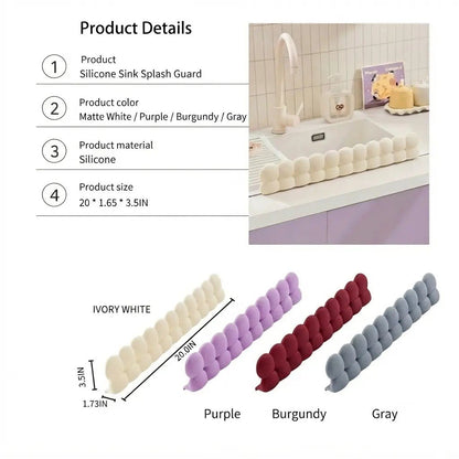 2-Piece Silicone Sink Splash Guard Set – Reusable Counter Barrier