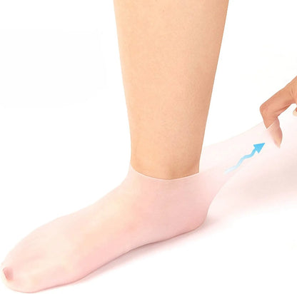 🔥 Soft Silicone Moisturizing Gel Socks - Home Foot Care & Spa Kit