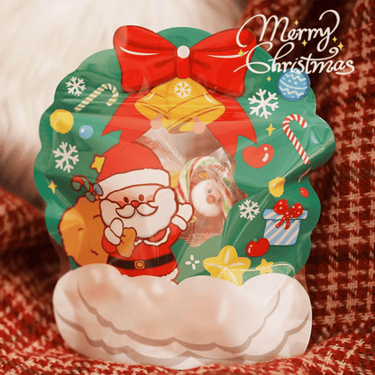 🎄Christmas Treat Bags, Kids Xmas Sealable Bags With Handle 10 PCS❄️