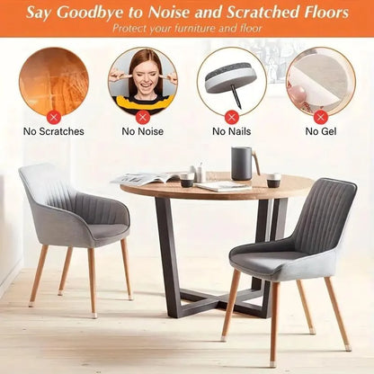 Square Chair Leg Protectors for Hardwood Floor Fits All Shape Chair Mat for Wood and Tile Floors. Chair Leg Universal Cover Elastic Mold