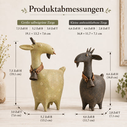 Charming Farmhouse Goat Figurines – 2-Piece Set