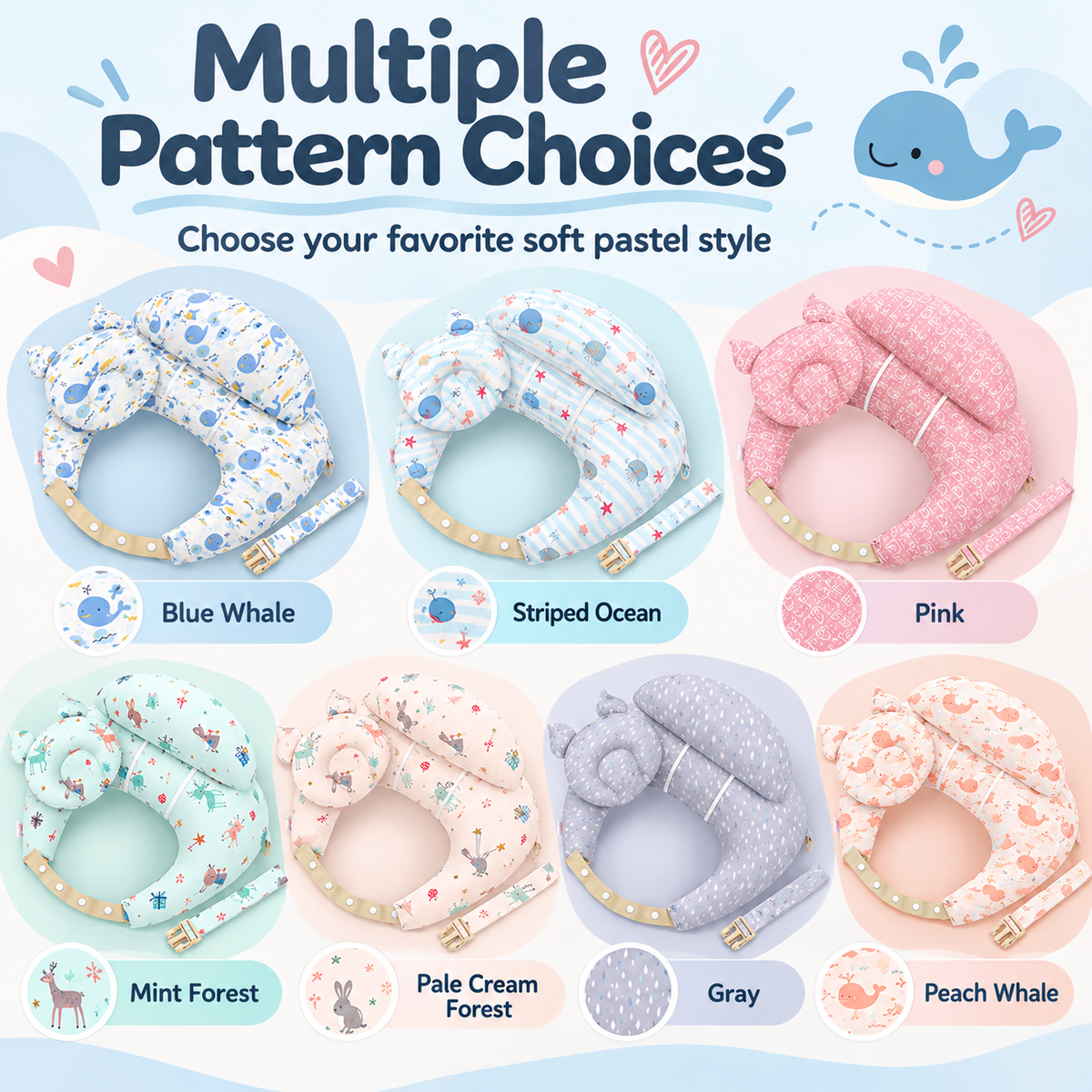 🤱 Ergonomic Nursing Pillow – Adjustable Breastfeeding Support Pillow for Mom & Baby 💕