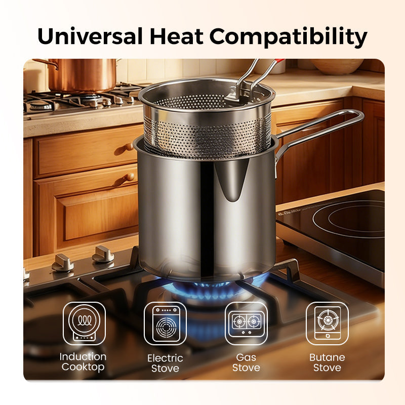 🔥LAST DAY SALE 49% OFF🎁410 Stainless Steel Multifuntional Fryer