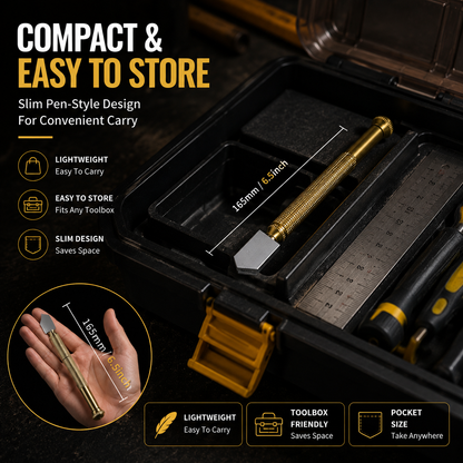 🛠️ Precision Brass Glass Cutter Tool with Tapping Head and Anti Slip Grip ✨