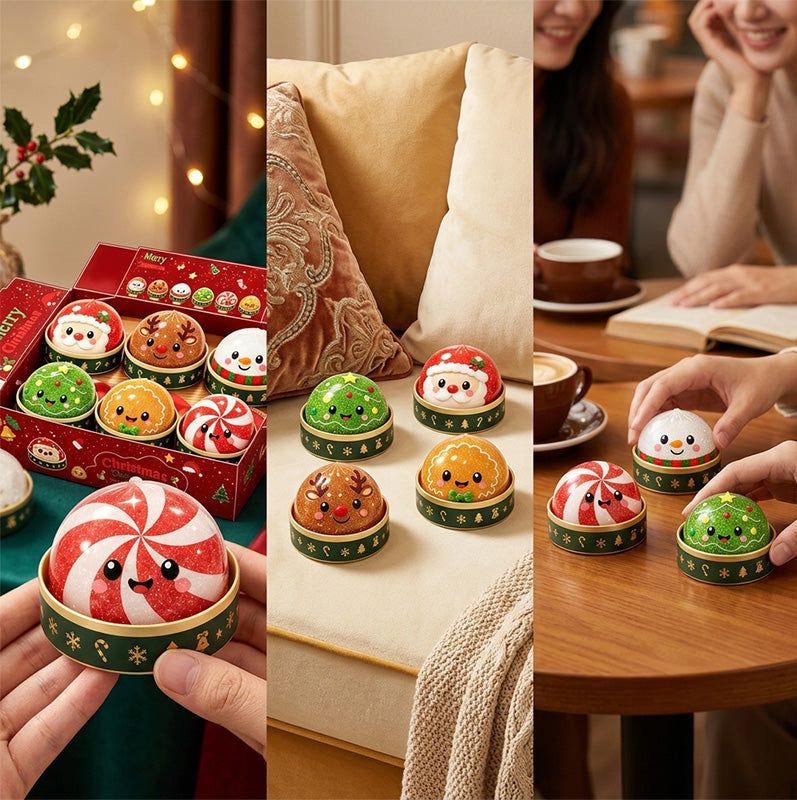 🎁Christmas Baozi Glitter Jelly Stress Relief Squishy Toy