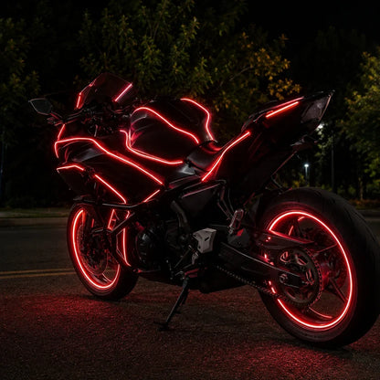 🏍️ Motorcycle RGBIC Glow Kit – 5000+ Colors, Music Sync & App Control