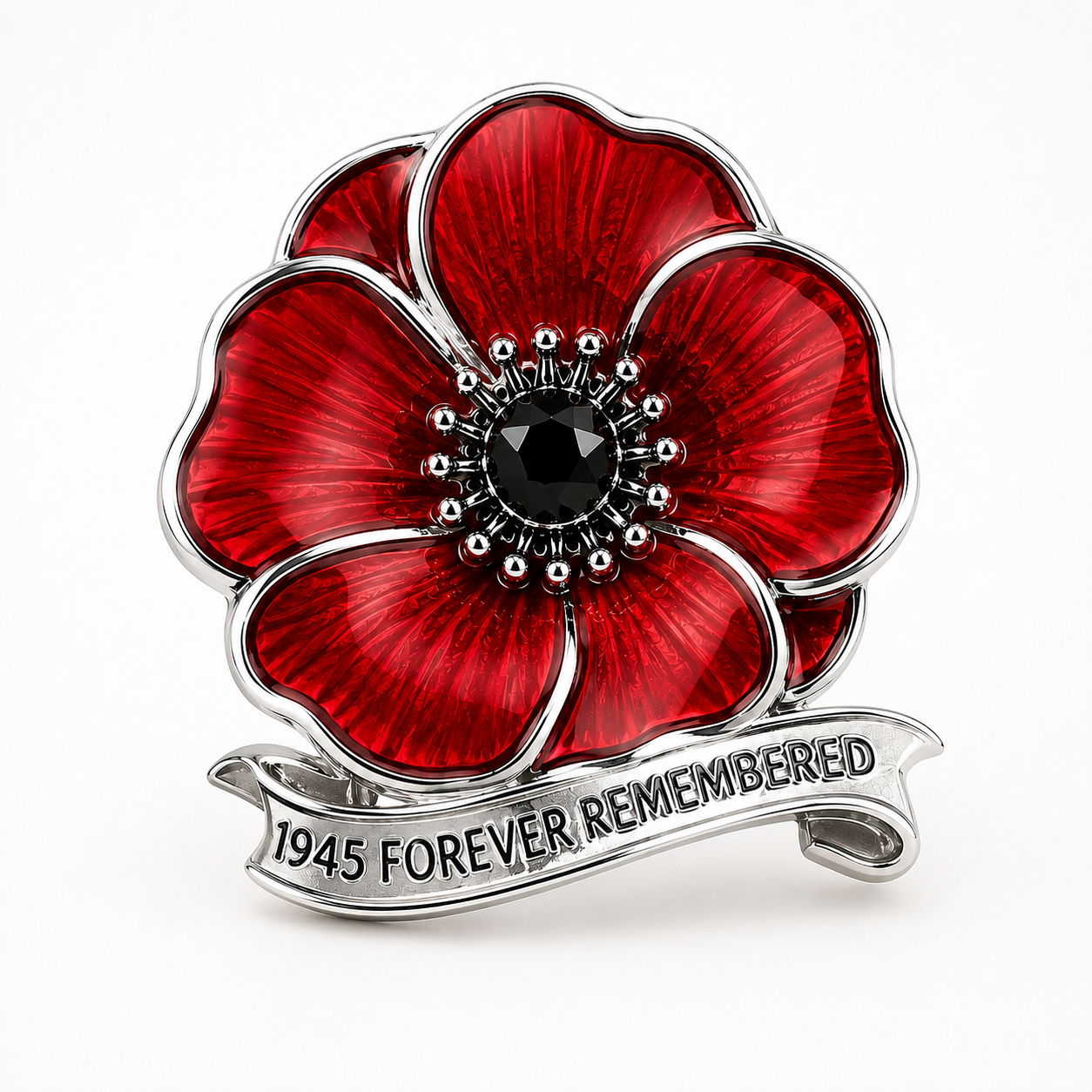 🎁 VE Day 80th Anniversary Poppy Brooch