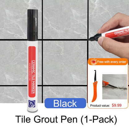 Anti-Mold Waterproof Tile Grout Repair Pen – Quick-Dry Grout Color Restorer