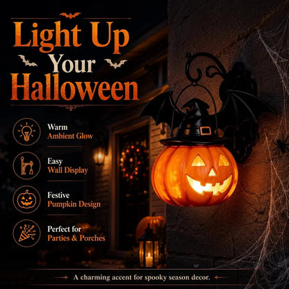 🎉🎃Halloween Early Bird Special Sale 50% OFF🎃 Bat Hat Pumpkin Wall Lamp 🦇