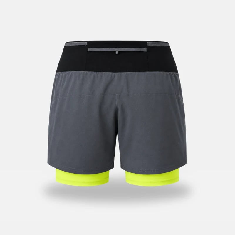 Marathon Pro Shorts — Front Mesh Storage Belt · Right Inner Liner Phone Pocket · Rear Zip Pocket · Anti-Chafe Liner