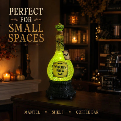 🧙✨Lighted Witches’ Brew Poison Bottle Glitter Globe