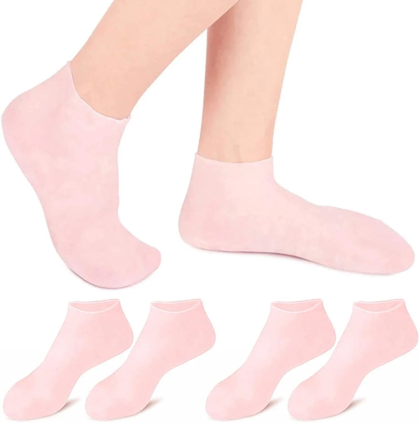 🔥 Soft Silicone Moisturizing Gel Socks - Home Foot Care & Spa Kit