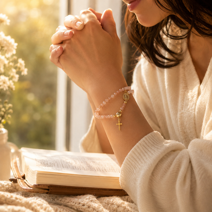 ✨Wear Your Faith Every Day ✝️🙏FaithLine Silver Rosary bracelets📿