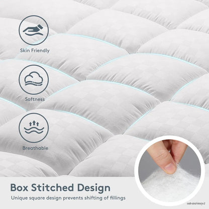 ☁️1000GSM Extra Thick Premium Quilted Mattress Topper