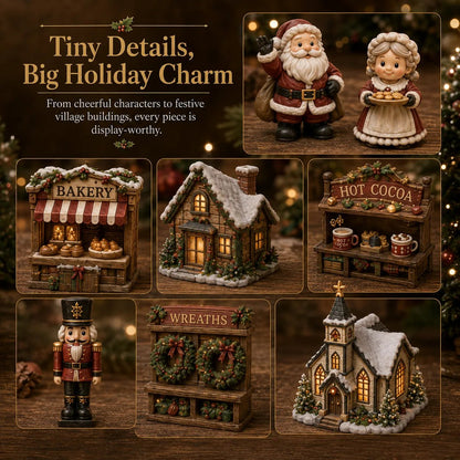 ✨🎄24 Days Of Christmas Village Friends Advent Calendar | 24 Unique Miniature Characters, Shops & Holiday Collectibles for a Complete Festive Village