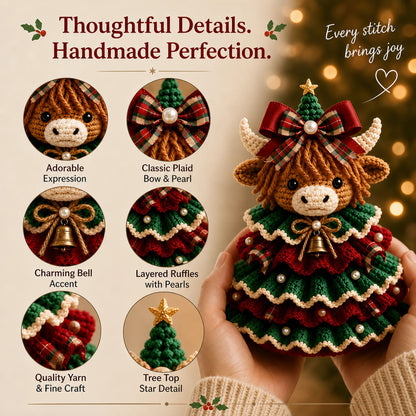 🔥🎄Crochet Animal Christmas Tree DIY Kit – Stitch a Little Christmas Magic（Material kit (not finished product)