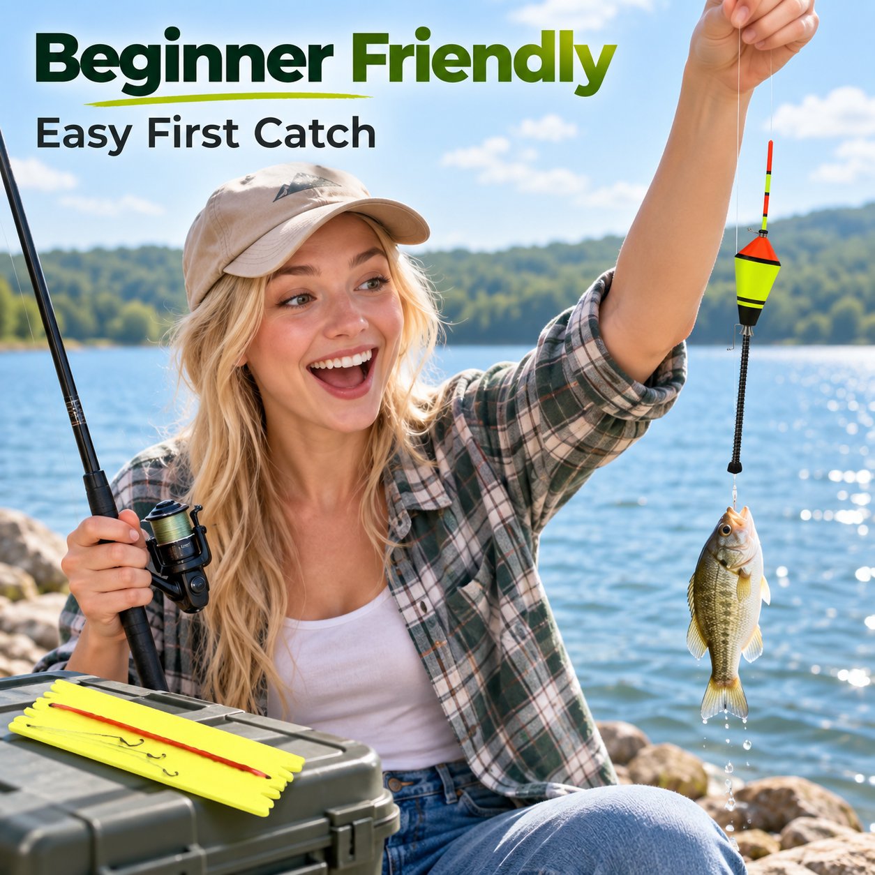 Auto Hookset Trigger Bite-Activated Automatic Fishing Float for Freshwater Angling, Beginner Fishing & Outdoor Bank Fishing