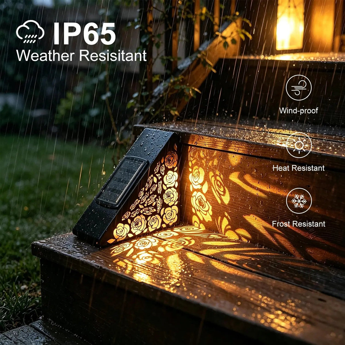 Solar Step Lights – Automatic Dusk-to-Dawn Glow, No Wiring Needed for Steps, Porches & Garden Paths