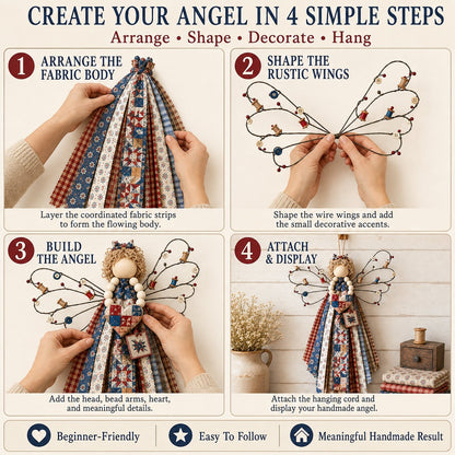 Angel Fabric Hanging DIY Kit - Stitch a Little Blessing That Stays Forever