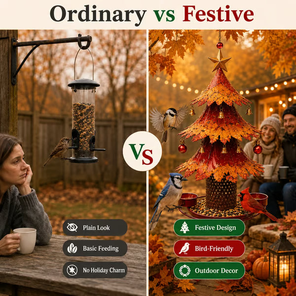 🎄Christmas Tree Bird Feeder🍂Festive Backyard Holiday Decor