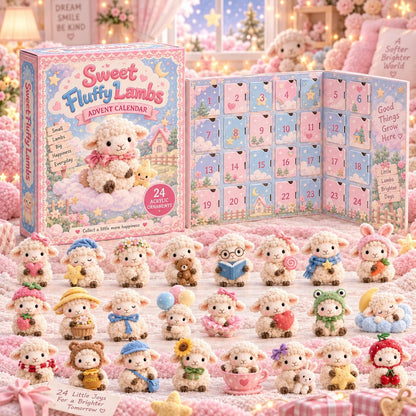 🔥HOT SALE🔥CHRISTMAS KICKOFF 49% OFF - Sweet Fluffy Lambs Advent Calendar 2026 - 24-Day Festive Countdown