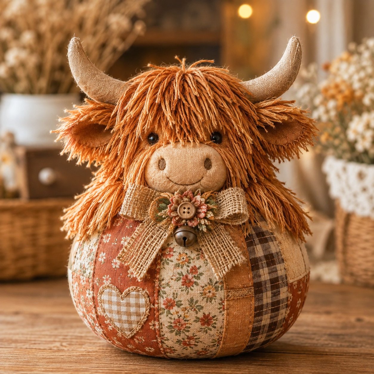🎄 DIY Patchwork Fabric Doll Kit – Create Your Own Handmade Christmas Character