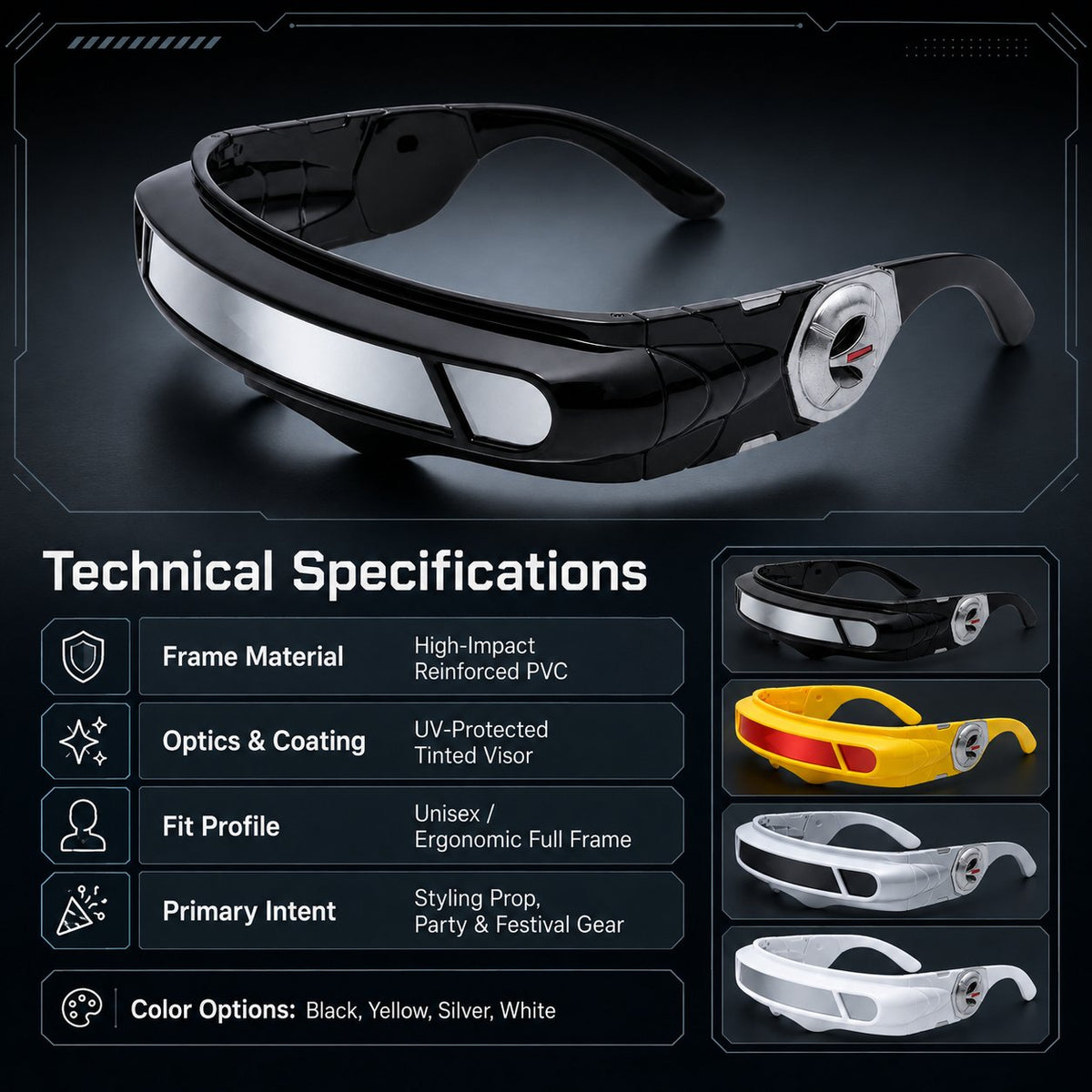 🕶️Cyberpunk Visor Collection Futuristic Eyewear