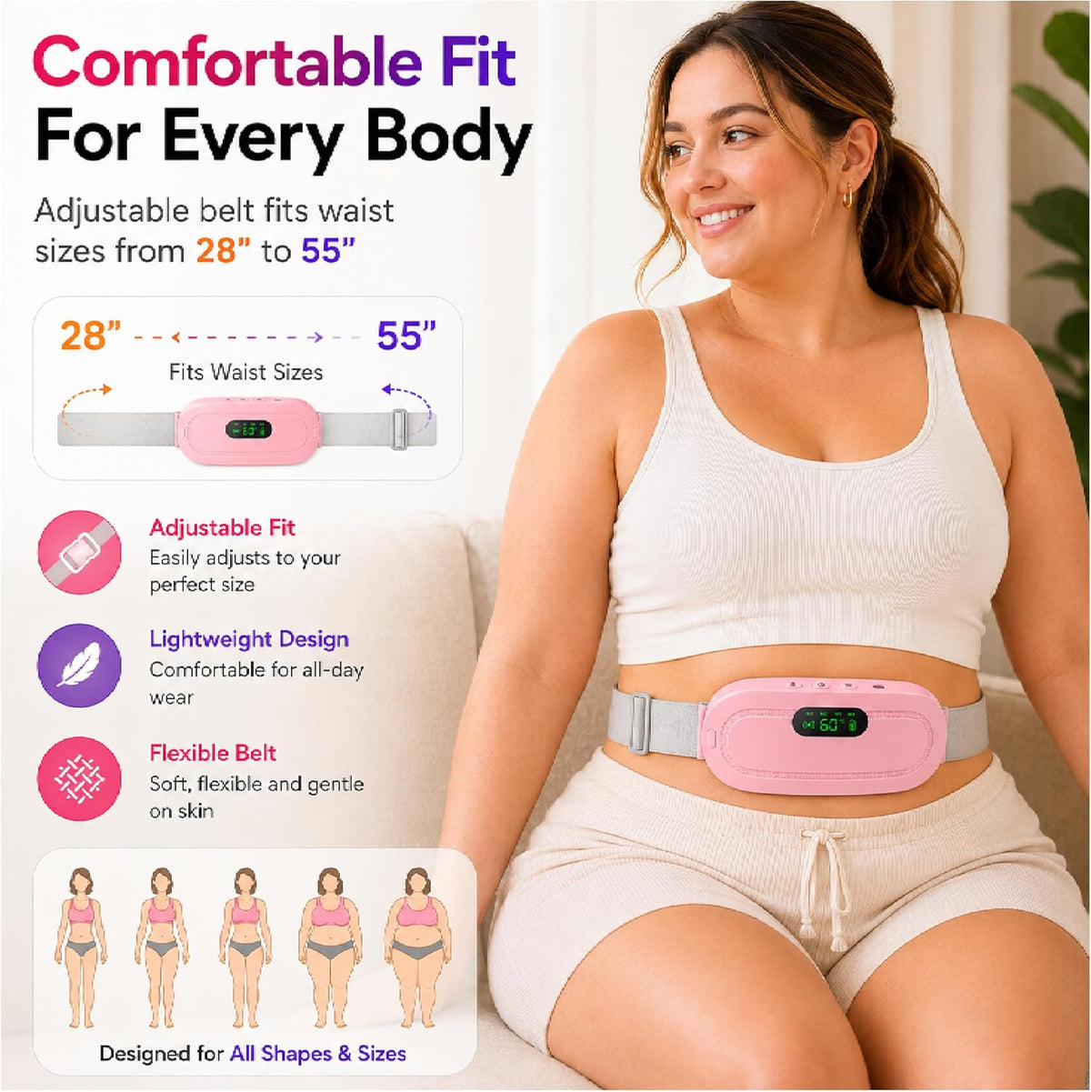 Wearable Heating and Massage Belt – product image