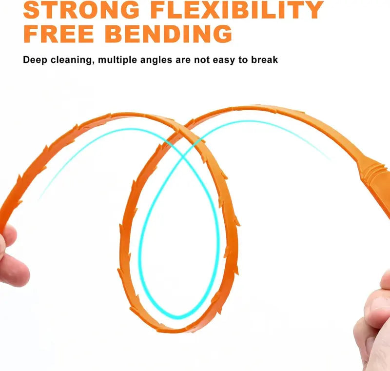 🔥Hot Sale🛠️20.5‑inch Drain Snake – Flexible Durable Hair Clog Remover Tool, Quick Sink Tub Pipe Dredger, Reusable Drain Cleaner Stick for Bathroom Kitchen Sewer Blockages