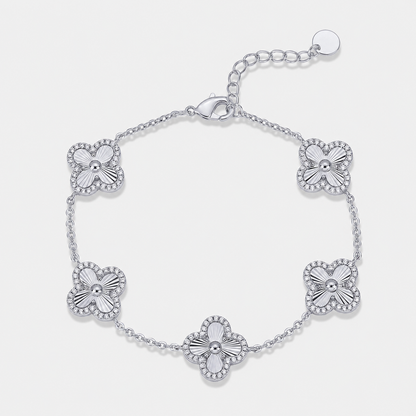 24K Gold-Plated Four-Leaf Clover Bracelet – Lucky Charm Jewelry for Women