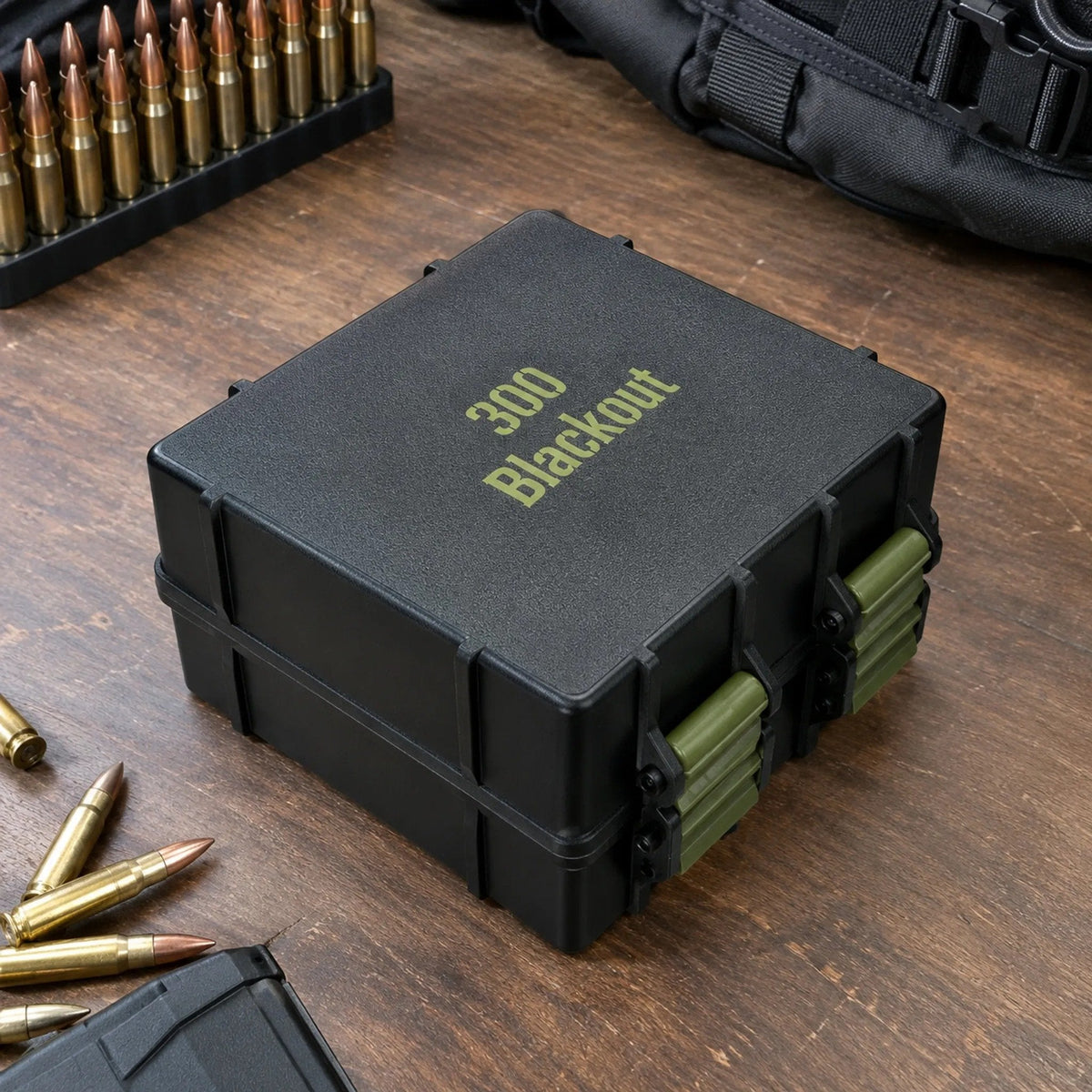 100 Round Ammo Storage Box | Waterproof Hard Shell Ammunition Organizer Case