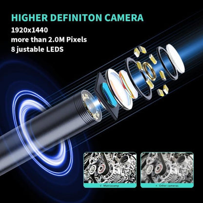 📱 16.4ft HD Endoscope Camera – Flexible Inspection Borescope for iPhone & Android