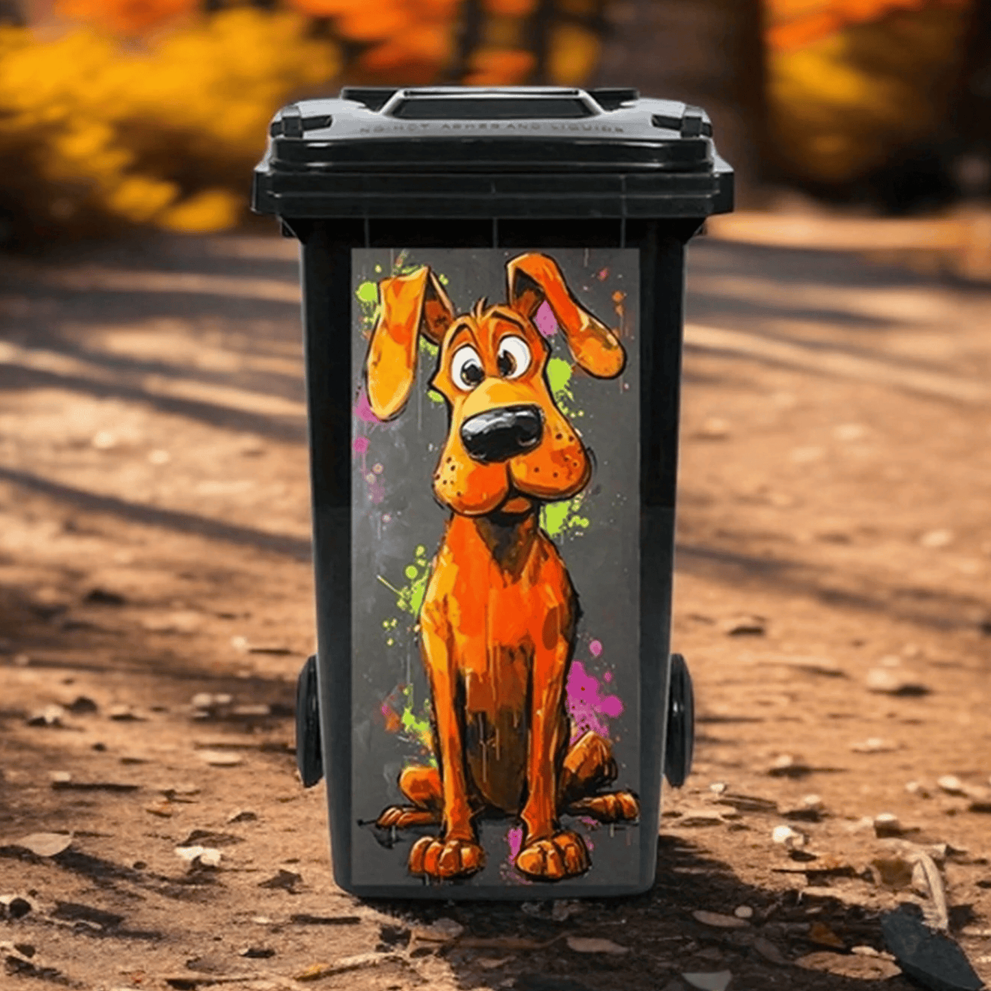 Creative Trash Can Sticker with Colourful Cartoon – Flash Sale 49% OFF✨