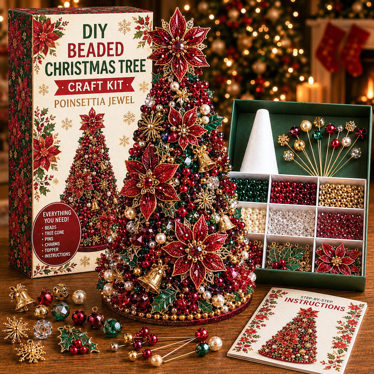 🎅🎁⛄Kit de bricolage pour sapin de Noël en perles