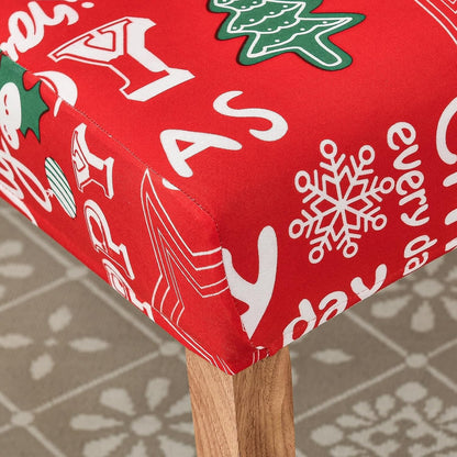 Instant Christmas Cheer: Premium Elastic Holiday Chair Covers