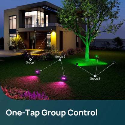 Linkind SL5C Smart Solar Spotlight - RGB & Tunable White Landscape Light