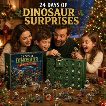 24 Days of Dinosaur Christmas Advent Calendar – 24 Collectible Dino Figurines & Holiday Surprises