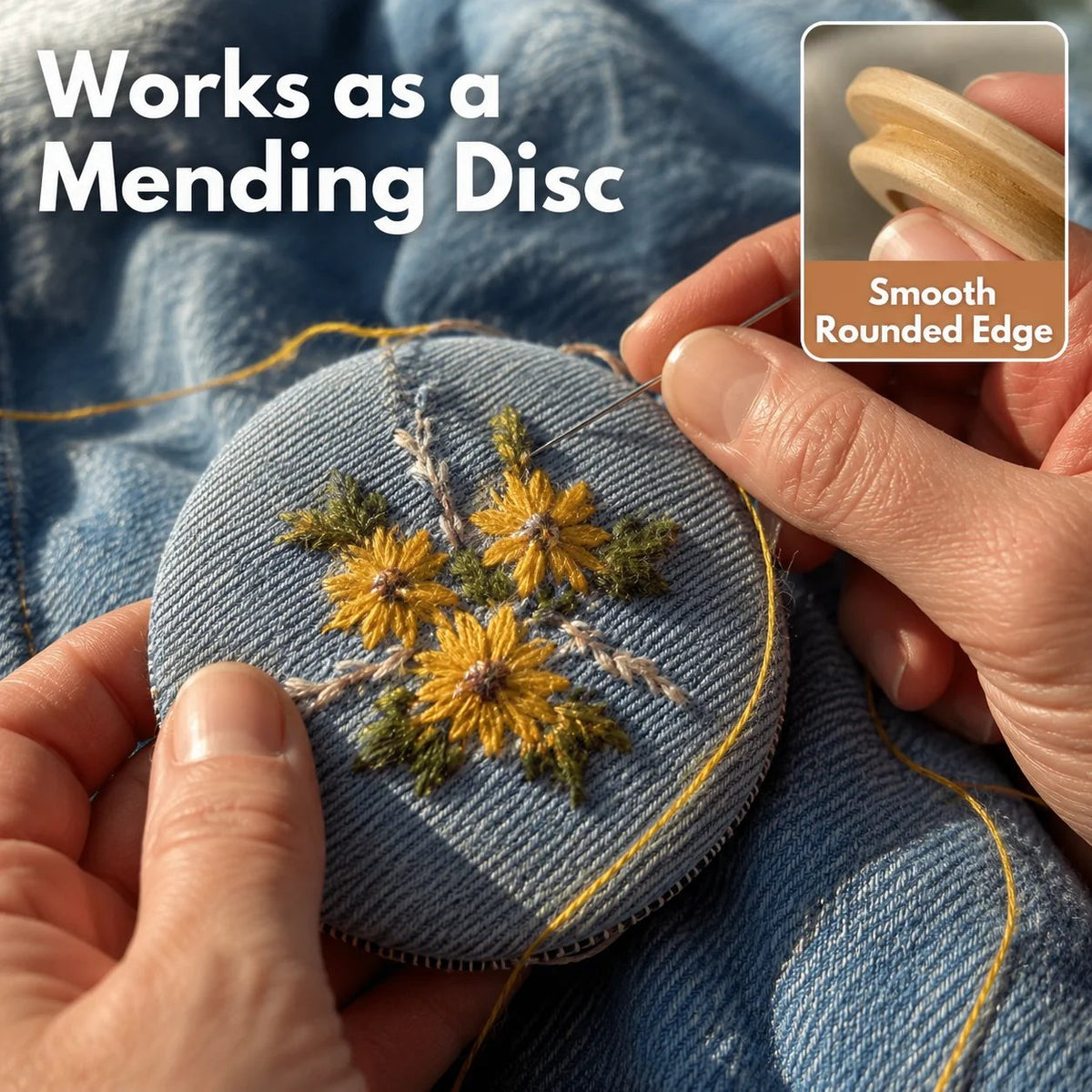 🧶Complete Visible Mending Loom Kit – 16-Hook Clothing Repair Set – Repair Sweaters, Socks & Denim