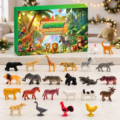🎄24pcs Mini Animal Blind Box Advent Calendar ✨Christmas 24 Days Countdown Surprise Toy for Kids